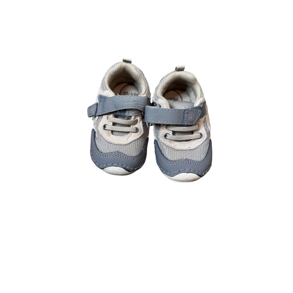 Stride Rite Soft Motion Rhett Shoes Boys Size 4.5M Gray Sneaker‎ Hook & Loop